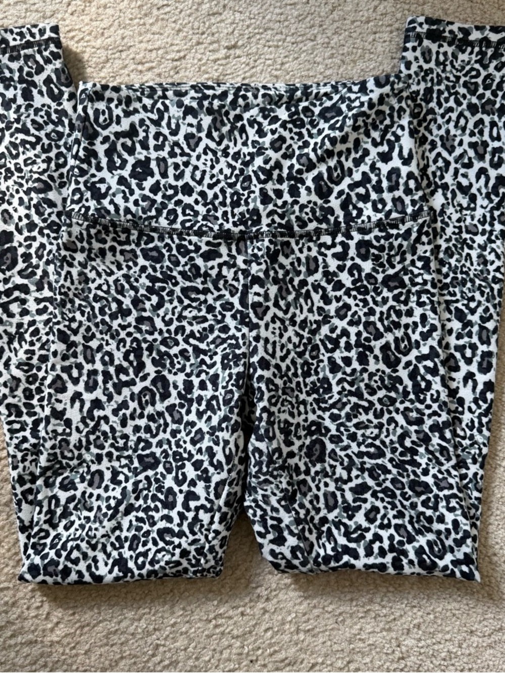 Balance Collection Black and White Leopard Print Leggings